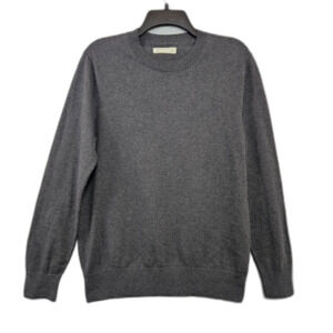 Everlane Men's M Organic Cotton Crew Neck Sweater Gray Minimalist Quiet Luxury